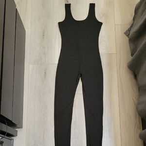 Capella Black Sleeveless Ribbed Jumpsuit Size M